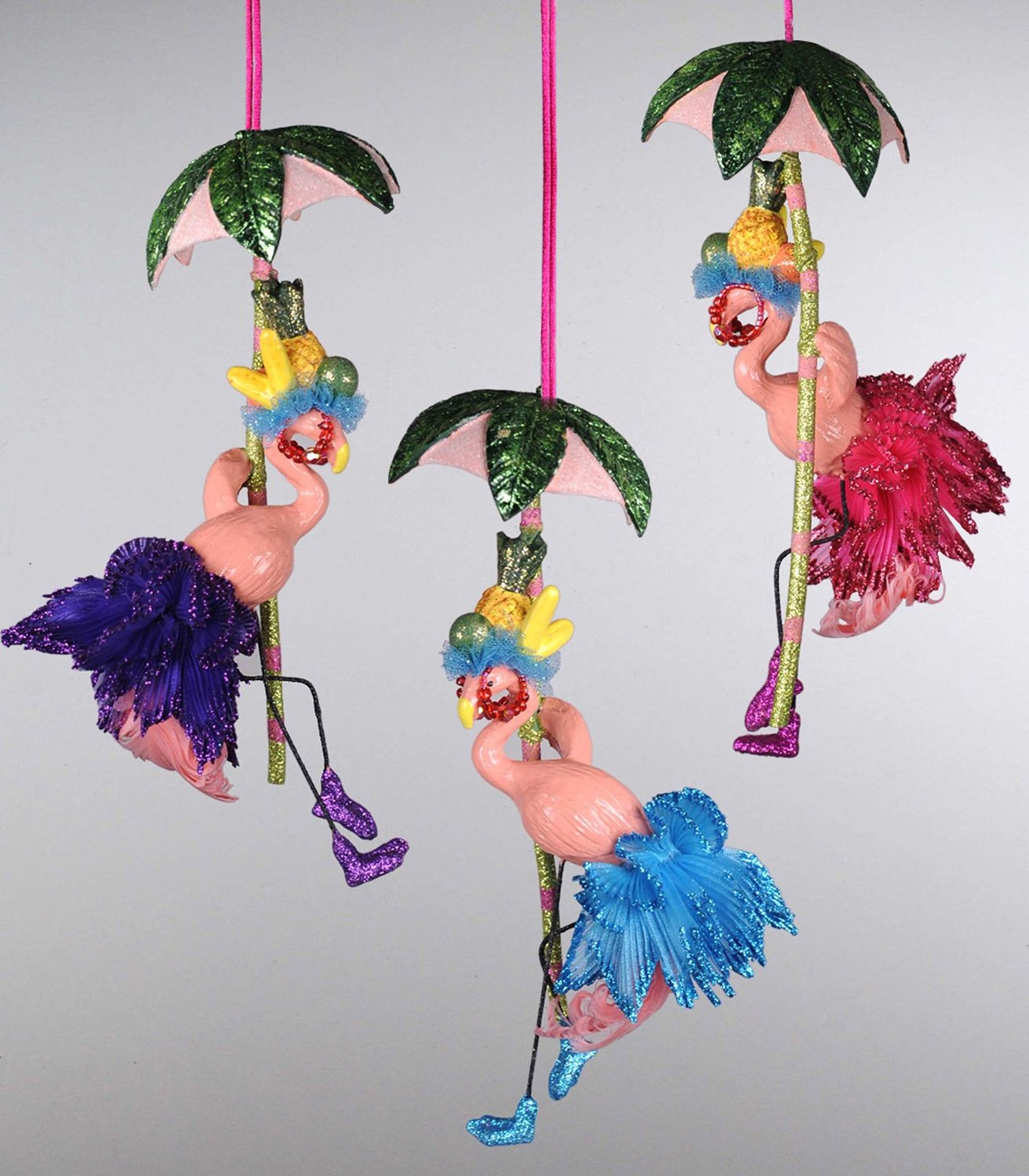 Flamingo Palm Tree Ornament